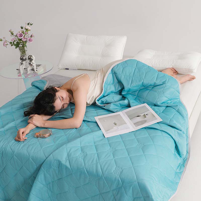 🛏️ NUR FÜR BEGRENZTE ZEIT: 50 % RABATT! 💥 Atmungsaktive, bedruckte, waschbare Sommer-Kühlbettdecke – beidseitig verwendbar, aus Q-Max-Gewebe, hypoallergen ✨