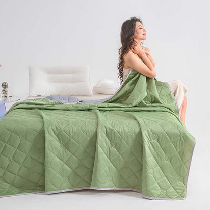 🛏️ NUR FÜR BEGRENZTE ZEIT: 50 % RABATT! 💥 Atmungsaktive, bedruckte, waschbare Sommer-Kühlbettdecke – beidseitig verwendbar, aus Q-Max-Gewebe, hypoallergen ✨