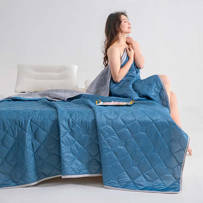 🛏️ NUR FÜR BEGRENZTE ZEIT: 50 % RABATT! 💥 Atmungsaktive, bedruckte, waschbare Sommer-Kühlbettdecke – beidseitig verwendbar, aus Q-Max-Gewebe, hypoallergen ✨