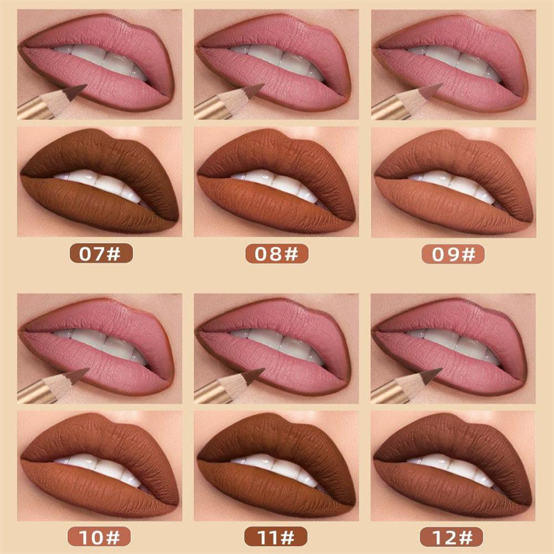 💄 LIMITED-TIME 50% RABATT! ✨ Lipliner-Stift-Set – 12 Farben, Wischfest, Matt ✨
