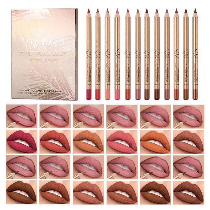 💄 LIMITED-TIME 50% RABATT! ✨ Lipliner-Stift-Set – 12 Farben, Wischfest, Matt ✨
