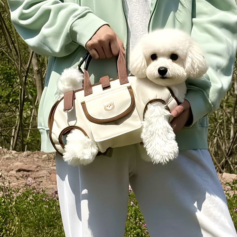 🐶🎒 2-in-1 tragbare atmungsaktive Haustiertasche – Umhängetasche + Rucksack | Überall und jederzeit!