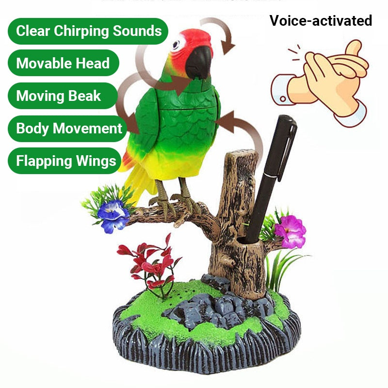 🐦🥰Interaktives Spielzeug mit sprachaktiviertem zwitscherndem Vogel