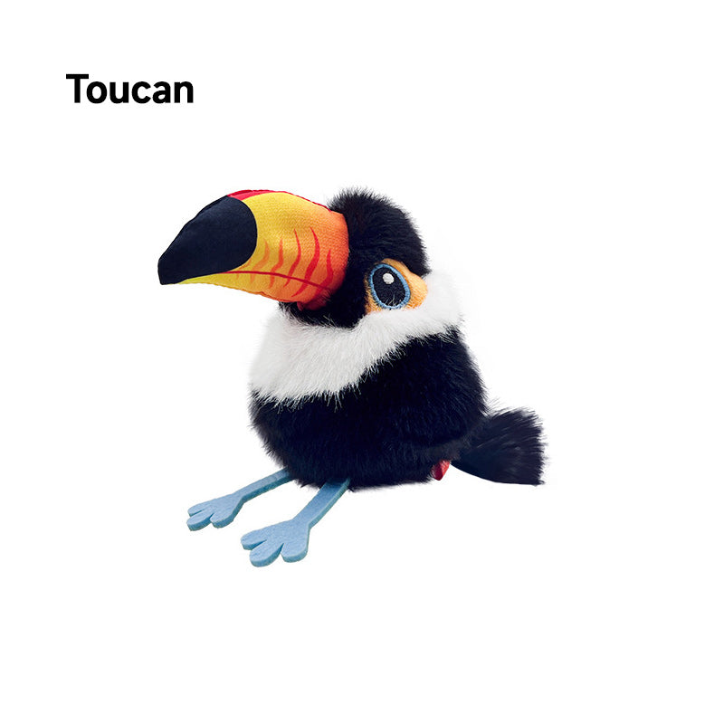 Lebensechtes interaktives Katzenspielzeug in Vogelform