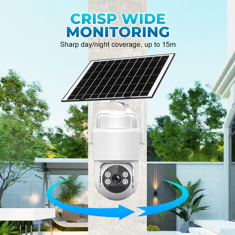 📦 4G LTE Solar-Sicherheitskamera für den Außenbereich, ohne WLAN, 4MP HD Farb‑Nachtsehen, kontinuierliche Stromversorgung, KI‑Erkennung, bidirektionales Audio, wasserdicht nach IP65, CCTV, keine Kabelinstallation