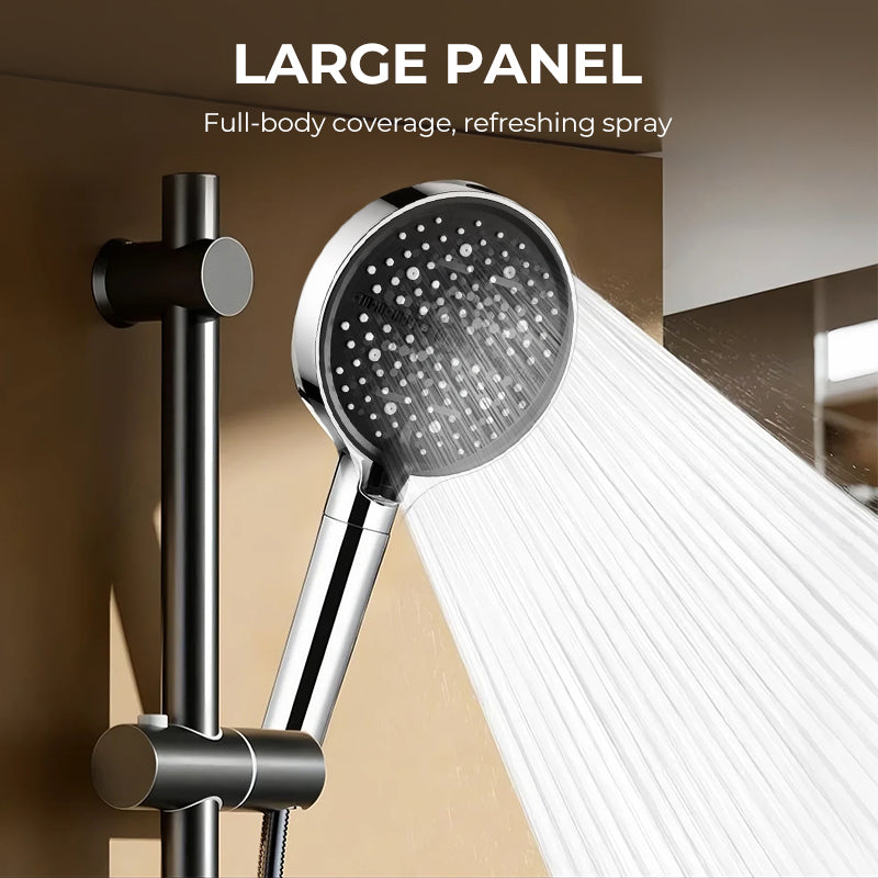 🚿Einstellbarer Hochdruck-Regenduschkopf – 360° schwenkbar, leicht zu reinigende Oberfläche, kompatibel mit Standard-Duschschläuchen 💧