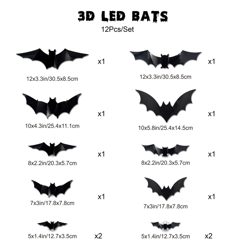 🦇Halloween-Dekoration: 3D-LED-Wandleuchte in Fledermausform