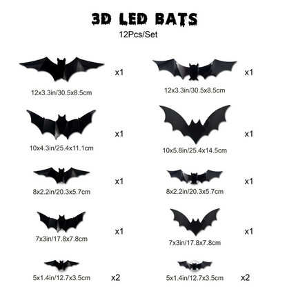 🦇Halloween-Dekoration: 3D-LED-Wandleuchte in Fledermausform