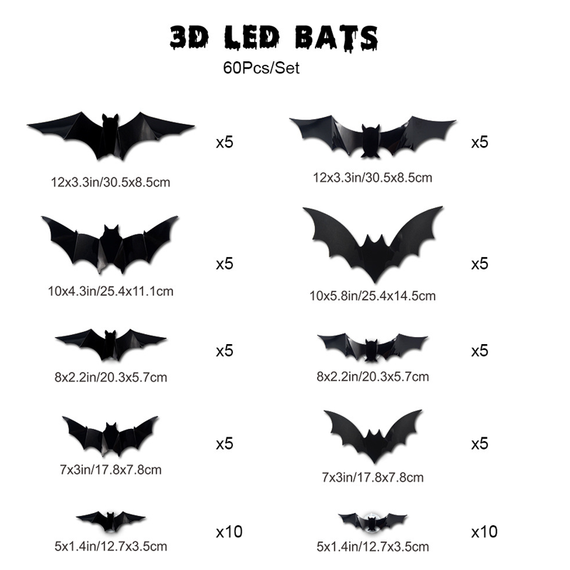 🦇Halloween-Dekoration: 3D-LED-Wandleuchte in Fledermausform