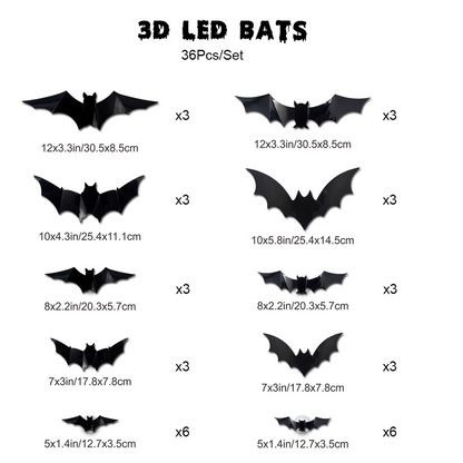 🦇Halloween-Dekoration: 3D-LED-Wandleuchte in Fledermausform
