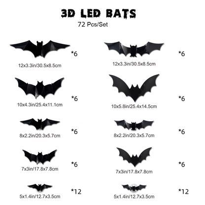 🦇Halloween-Dekoration: 3D-LED-Wandleuchte in Fledermausform