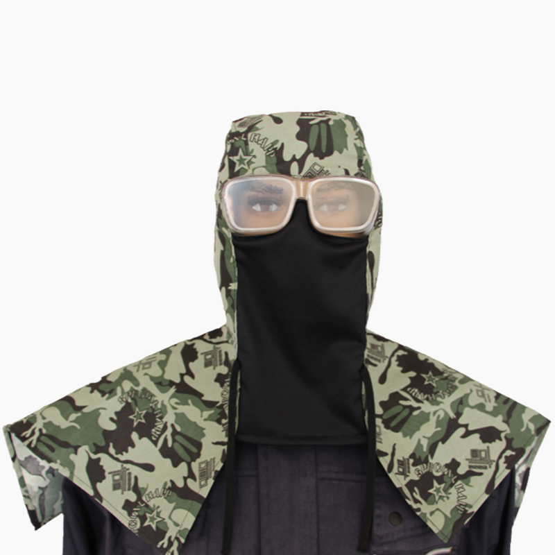 Alleskönner Outdoor-Staubschutz-Poncho mit Kapuze, Gesichtsmaske & Anti-Beschlag-Brille