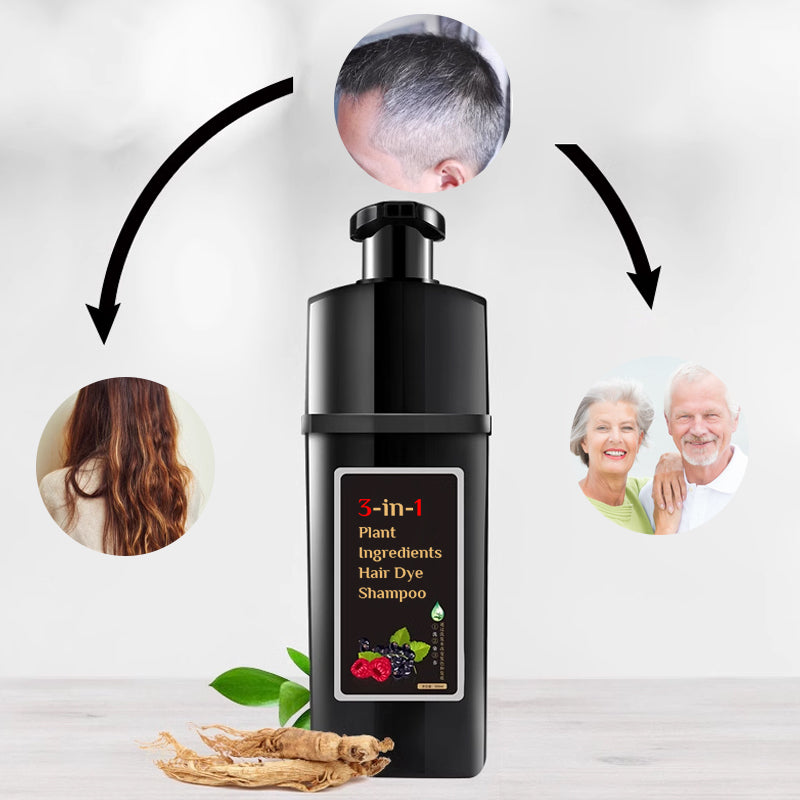 🥳HEISSER SALE 2026🥳💞50.000+ VERKAUFT!👵❤️  Pflanzliche Inhaltsstoffe Haarfärbemittel Shampoo – Schwarz