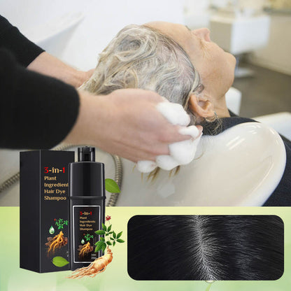 🥳HEISSER SALE 2026🥳💞50.000+ VERKAUFT!👵❤️  Pflanzliche Inhaltsstoffe Haarfärbemittel Shampoo – Schwarz