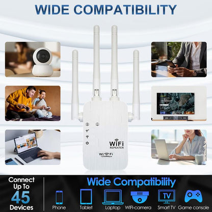 🎁Letzter Tag: 50 % Rabatt! WLAN-Verstärker – 1200 Mbit/s, Dualband (5 GHz / 2,4 GHz) 📶 Maximale Signalverstärkung – stabile Verbindung im ganzen Haus!