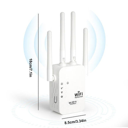 🎁Letzter Tag: 50 % Rabatt! WLAN-Verstärker – 1200 Mbit/s, Dualband (5 GHz / 2,4 GHz) 📶 Maximale Signalverstärkung – stabile Verbindung im ganzen Haus!