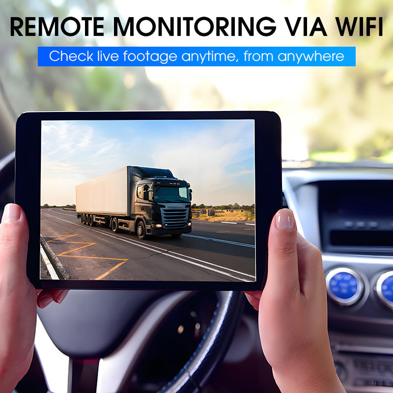 🚛🔥 ANGEBOT! Kabelloses 1080p HD-Rückfahrkamerasystem mit 7-Zoll-Bildschirm – Splitscreen, Loop-Aufnahme, passend für LKW, Wohnmobil und Anhänger!