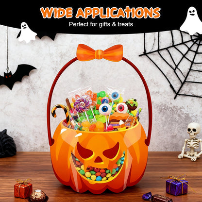 💥  🎃 Halloween-Geschenktüten – 10 Stück, transparentes Kürbis-Design. Mit Reißverschluss & stabilem Henkel. PP-Material. Perfekt für Trick-or-Treat & Party-Goodies 🍬