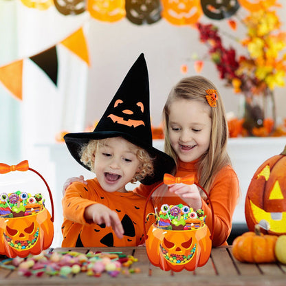 💥  🎃 Halloween-Geschenktüten – 10 Stück, transparentes Kürbis-Design. Mit Reißverschluss & stabilem Henkel. PP-Material. Perfekt für Trick-or-Treat & Party-Goodies 🍬