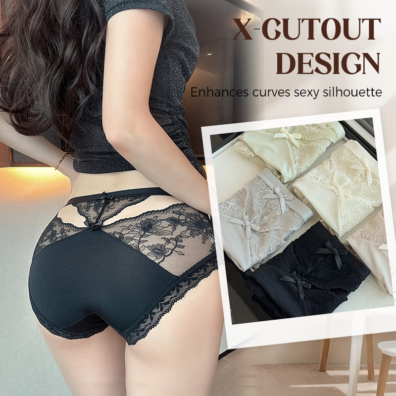 📢📢 Flash Sale⚡: Endet in 3 Stunden!⏰⏰ Weiche Spitzen-Slips für Damen mit mittlerer Leibhöhe
