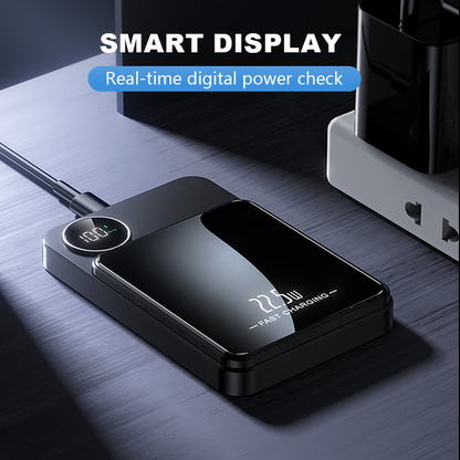 🔋Professionelles magnetisches Ladegerät für Reisende und Profis | 22,5 W kabelgebunden & 15 W kabellos | 10.000 mAh | Schnelle Lieferung
