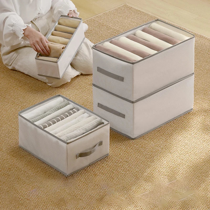 🔥 🎁7-Fächer-Kleiderorganizer für Schublade und Kleiderschrank
