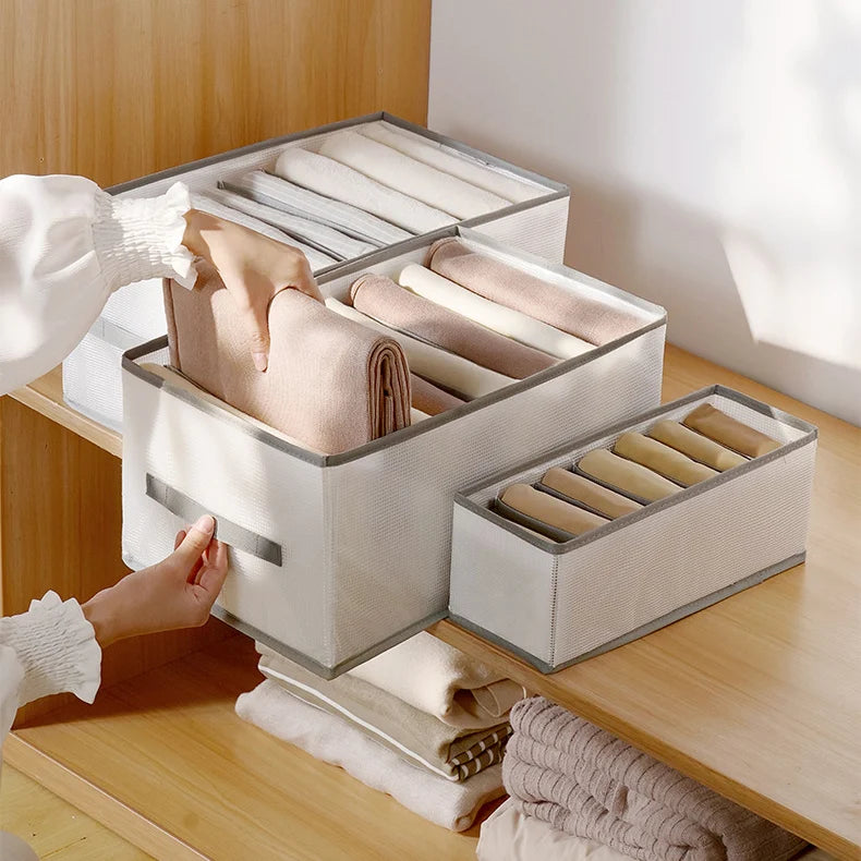 🔥 🎁7-Fächer-Kleiderorganizer für Schublade und Kleiderschrank