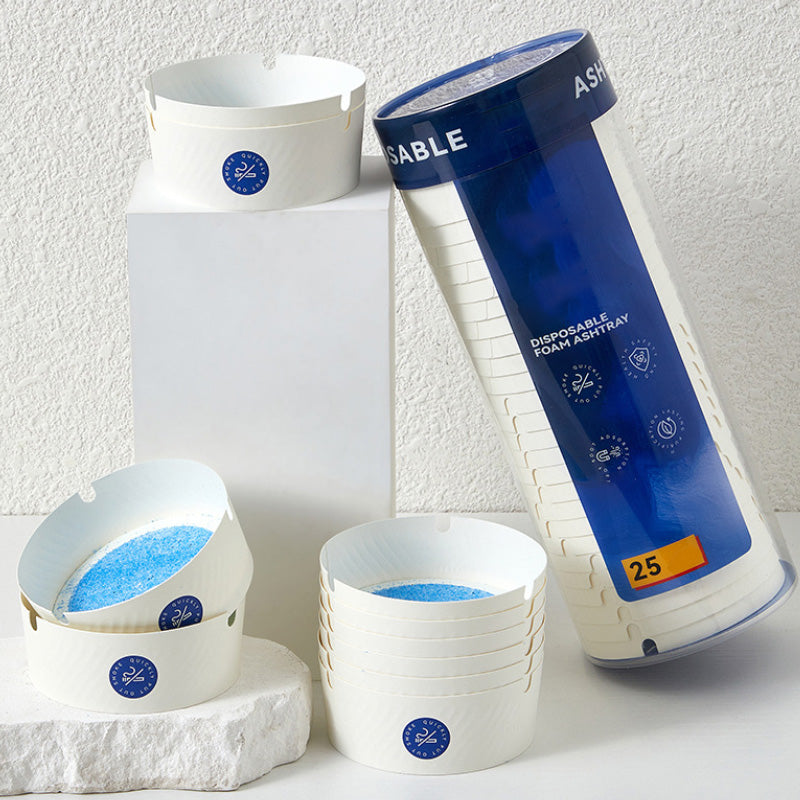 🌿Einweg-Aschenbecher mit ascheabsorbierendem Gel