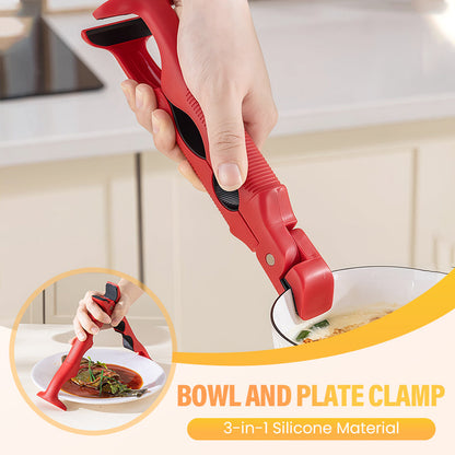 🍽️ 50% RABATT HEISSER VERKAUF! ✨ 3-in-1 Silikon-Schüssel- und Tellerklemme - Spülmaschinenfest & Hitze-beständig bis 230°C für Sicheren Transport von Mahlzeiten 🍱🔒