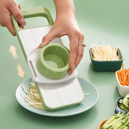 🔪 Multifunctional Kitchen Chopper with Hand Guard – 5 Blades, Non-Slip Base & Quick Vegetables Chopping 🥕⚠️📦