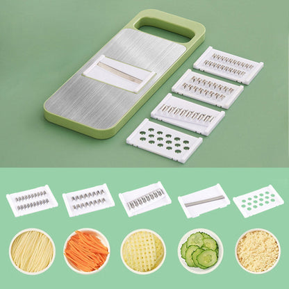 🔪 Multifunctional Kitchen Chopper with Hand Guard – 5 Blades, Non-Slip Base & Quick Vegetables Chopping 🥕⚠️📦