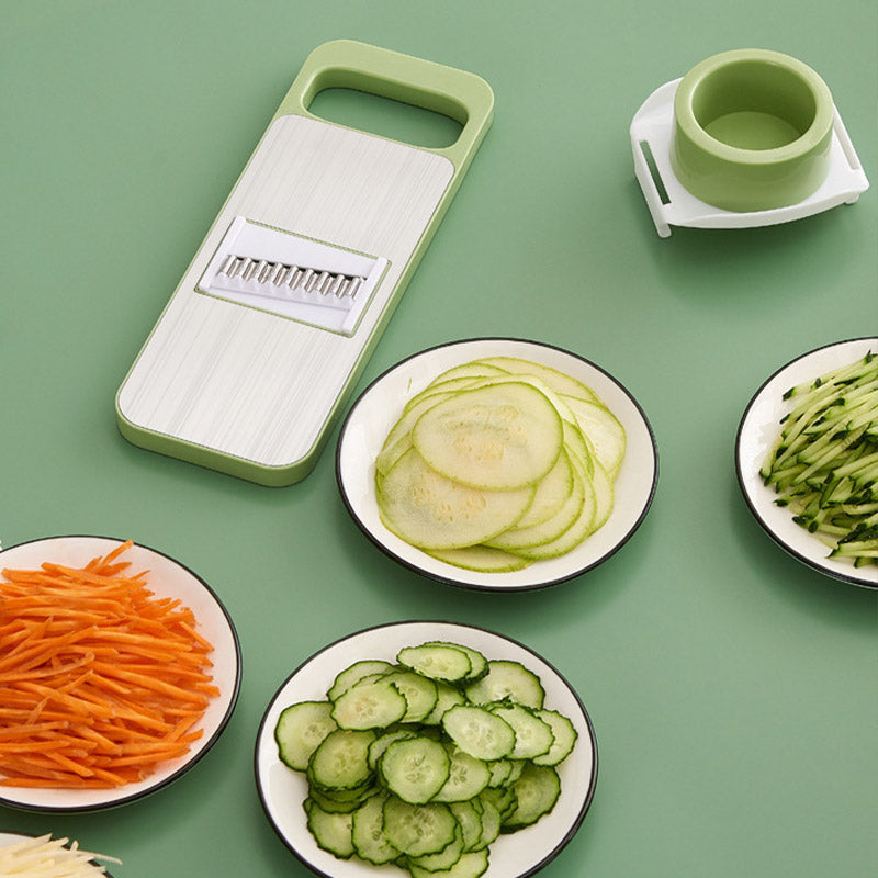 🔪 Multifunctional Kitchen Chopper with Hand Guard – 5 Blades, Non-Slip Base & Quick Vegetables Chopping 🥕⚠️📦