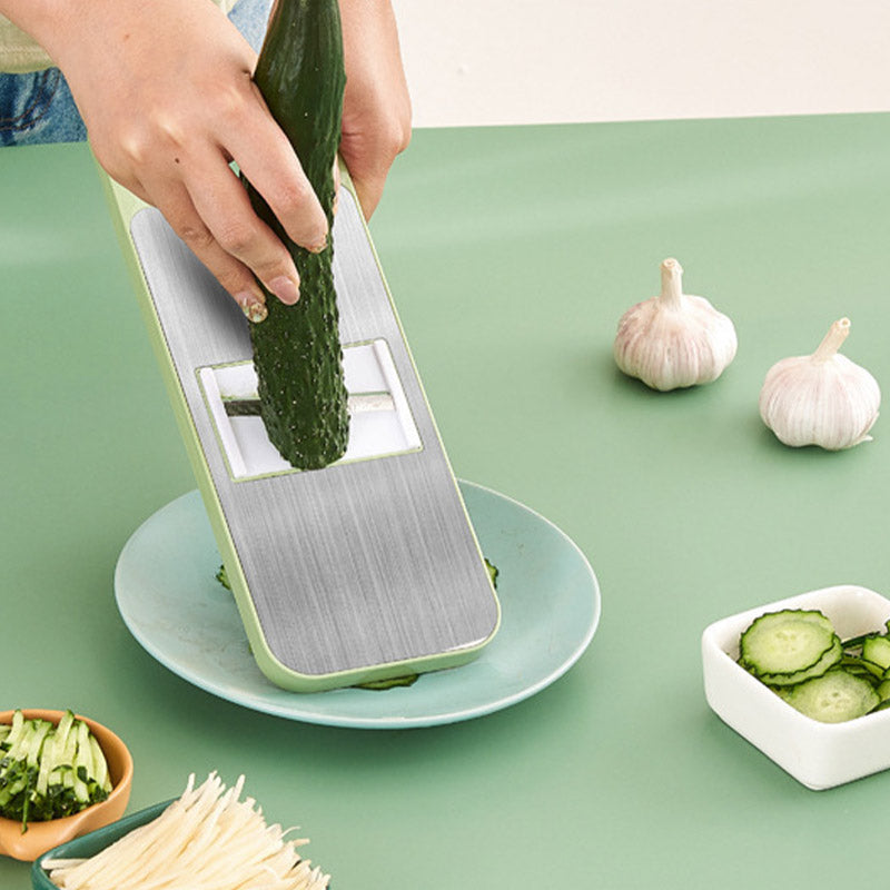 🔪 Multifunctional Kitchen Chopper with Hand Guard – 5 Blades, Non-Slip Base & Quick Vegetables Chopping 🥕⚠️📦