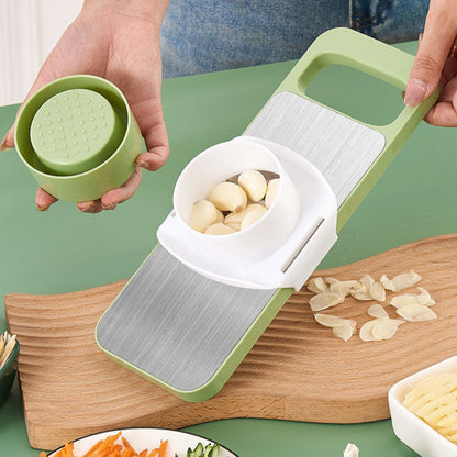 🔪 Multifunctional Kitchen Chopper with Hand Guard – 5 Blades, Non-Slip Base & Quick Vegetables Chopping 🥕⚠️📦