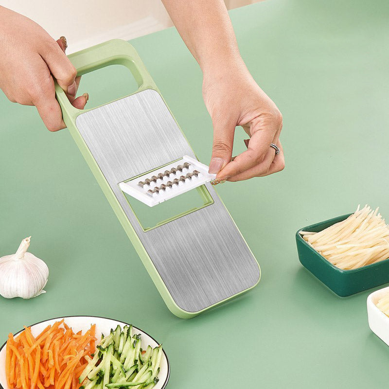 🔪 Multifunctional Kitchen Chopper with Hand Guard – 5 Blades, Non-Slip Base & Quick Vegetables Chopping 🥕⚠️📦