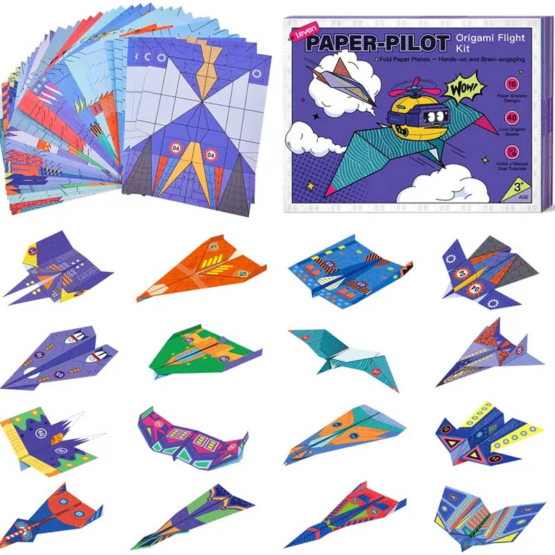 ✈️ ✨ Kreatives DIY-Papierfliegerset - Baue & Starte 10 Modelle, Pädagogisches STEM-Spielzeug für Kinder 6-12 Jahre 🧠🎯