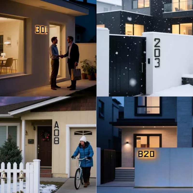 🏠 50% RABATT! ✨ Wasserdichte LED-Hausnummern für den Außenbereich – Energieeffizient, Automatisches Licht & Wetterfest 🔢