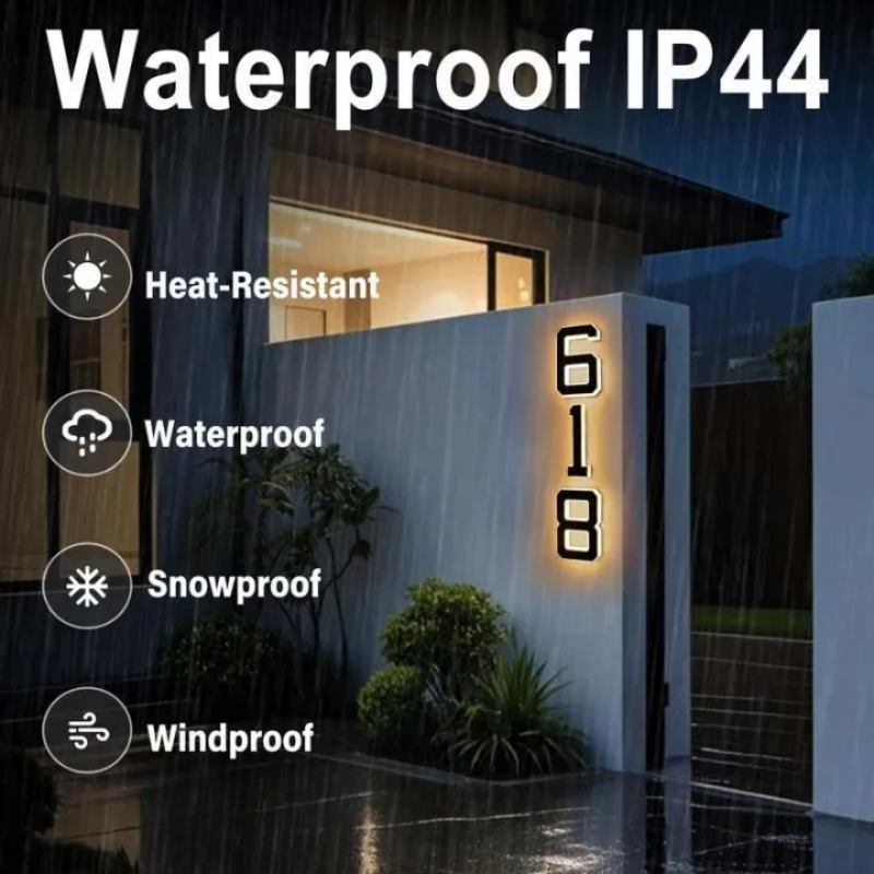 🏠 50% RABATT! ✨ Wasserdichte LED-Hausnummern für den Außenbereich – Energieeffizient, Automatisches Licht & Wetterfest 🔢