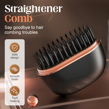 Schnurloser Mini-Haarglätter Kamm