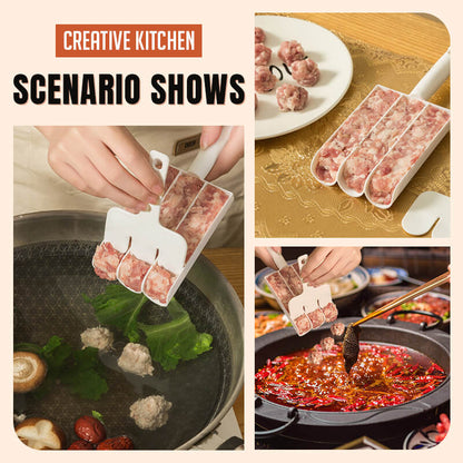🍖 KAUFE 1, ERHALTE 1 GRATIS! 🧆 Dreifach-Fleischbällchen-Maker – Gleichmäßige Form, einfach zu bedienen & vielseitig – Perfekt für Fleischbällchen, Gemüsebällchen & Snacks ✨