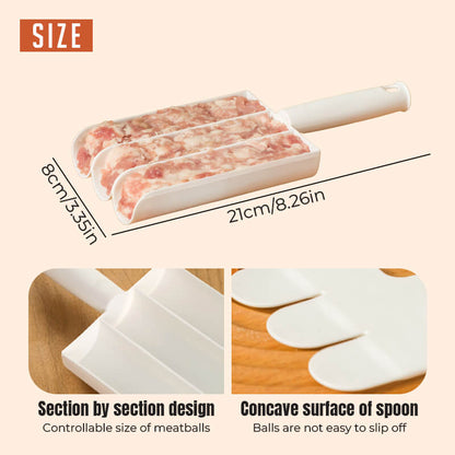 🍖 KAUFE 1, ERHALTE 1 GRATIS! 🧆 Dreifach-Fleischbällchen-Maker – Gleichmäßige Form, einfach zu bedienen & vielseitig – Perfekt für Fleischbällchen, Gemüsebällchen & Snacks ✨