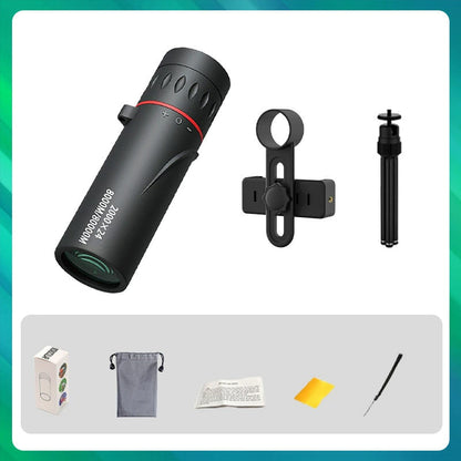 🔭 50% RABATT JETZT! ✨ Tragbares Monokularteleskop für Draußen - 12x50 Vergrößerung mit Smartphone-Adapter für Abenteuer 🌄📱