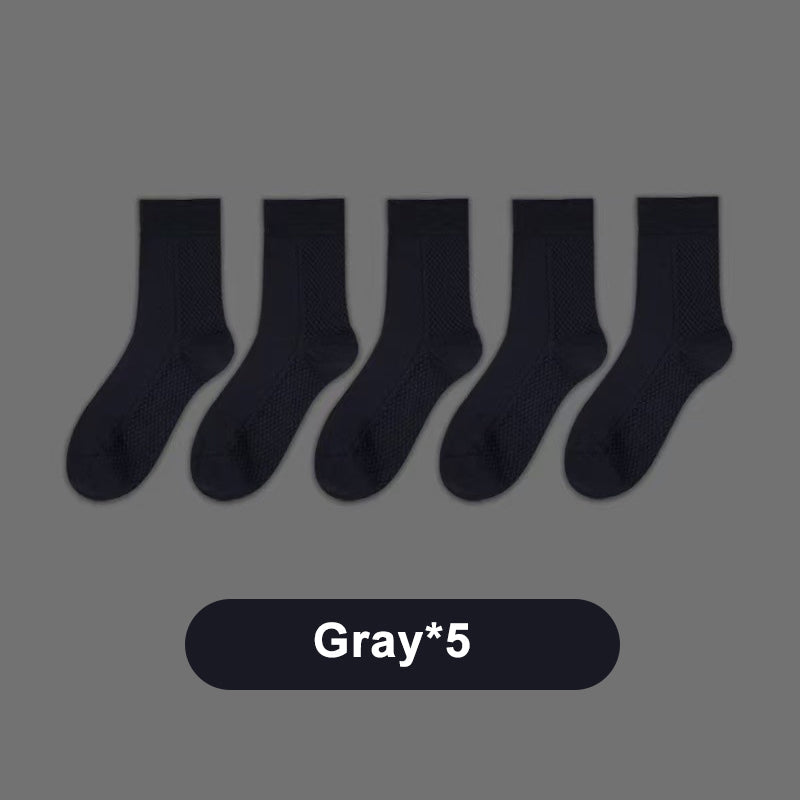 Herren-Crew-Socken aus geruchshemmender Graphene-Mischung – 5 Paar/Set