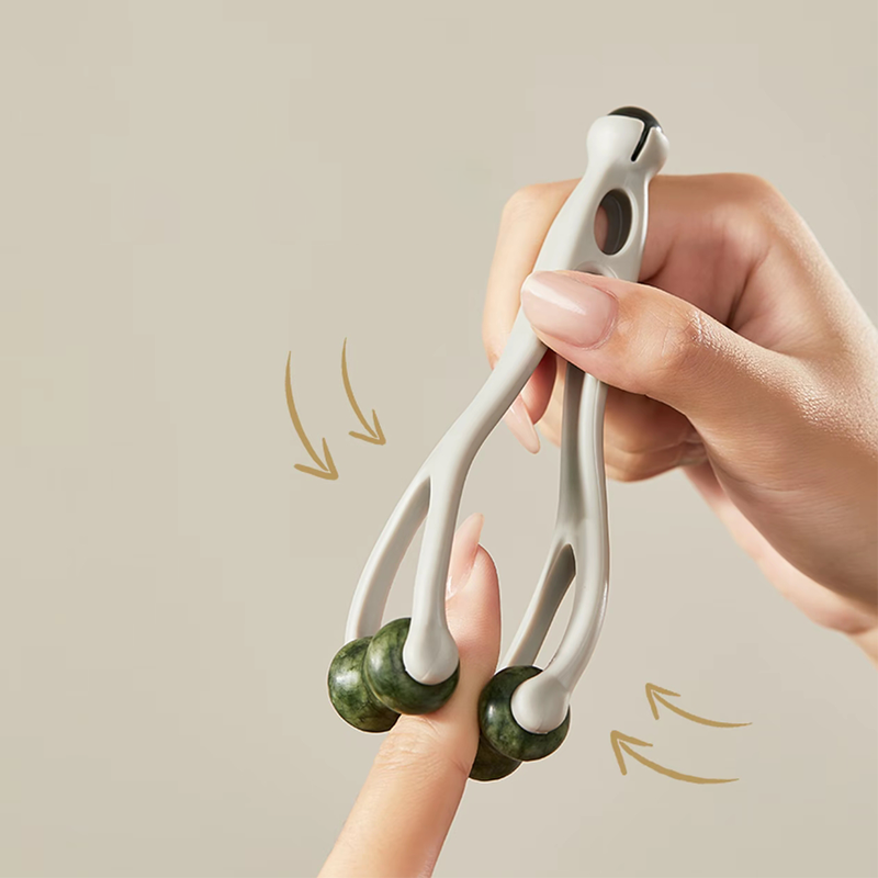🔥Solange der Vorrat reicht 50 % Rabatt!🎉Naturstein-Massageset: Schabbrett, Fingerclip und eiförmiges Massagegerät