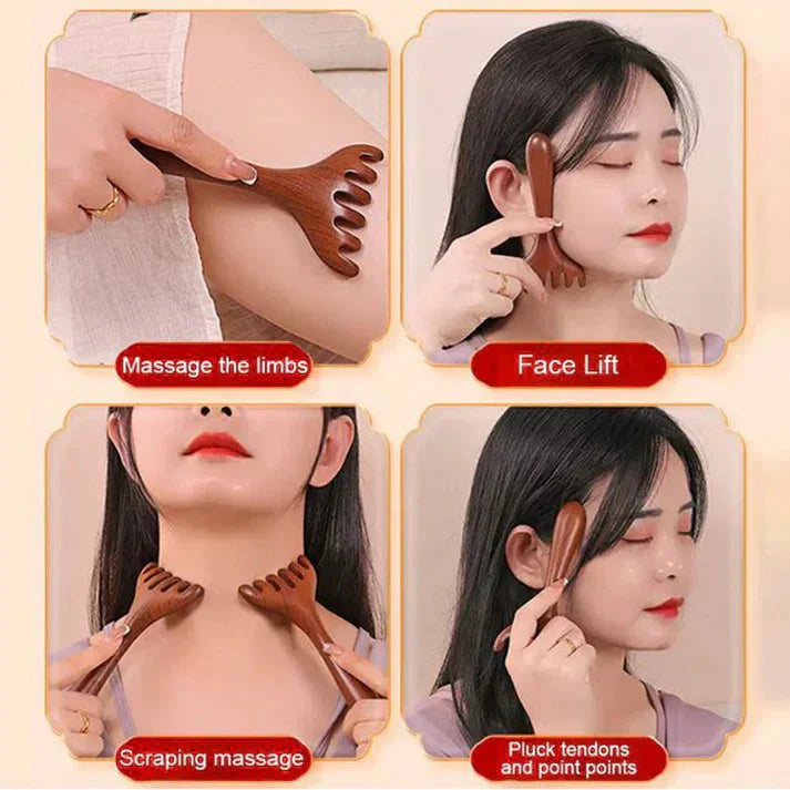 🔥Solange der Vorrat reicht 50 % Rabatt!🎉Naturstein-Massageset: Schabbrett, Fingerclip und eiförmiges Massagegerät