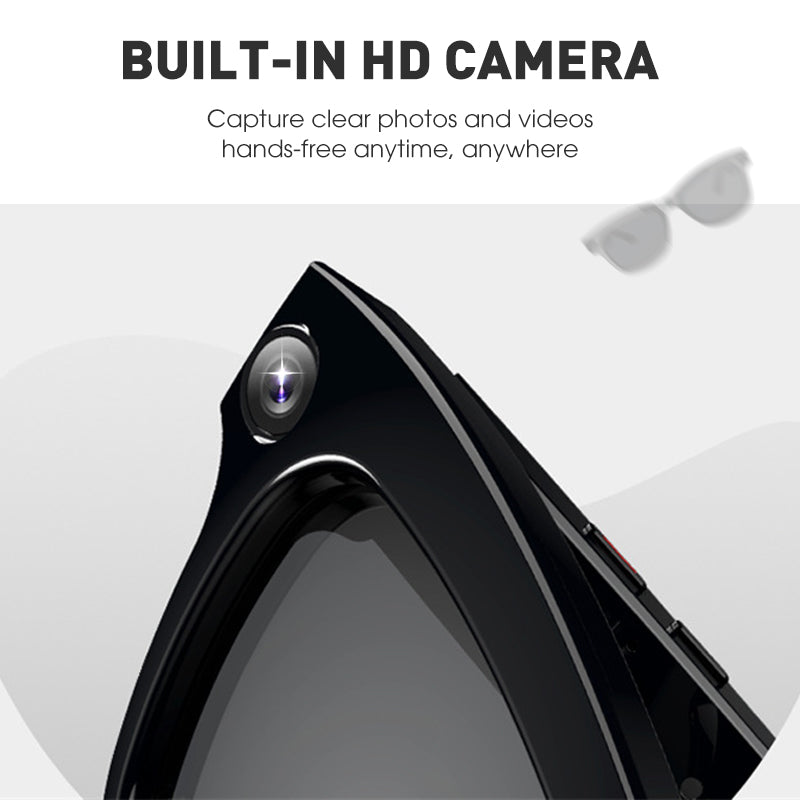 🥳 KI-Smart-Brille mit ChatGPT, 8-MP-Kamera und HD 1200P 4K-Videoaufzeichnung, Echtzeitübersetzung in über 160 Sprachen, Bluetooth 5.4, HiFi-Audio- und Musiksteuerung, intelligente Sonnenbrille mit Videoaufzeichnung für unterwegs