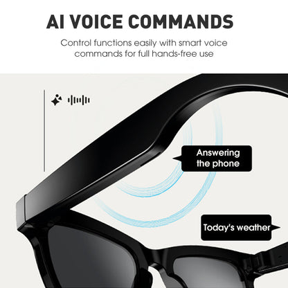 🥳 KI-Smart-Brille mit ChatGPT, 8-MP-Kamera und HD 1200P 4K-Videoaufzeichnung, Echtzeitübersetzung in über 160 Sprachen, Bluetooth 5.4, HiFi-Audio- und Musiksteuerung, intelligente Sonnenbrille mit Videoaufzeichnung für unterwegs