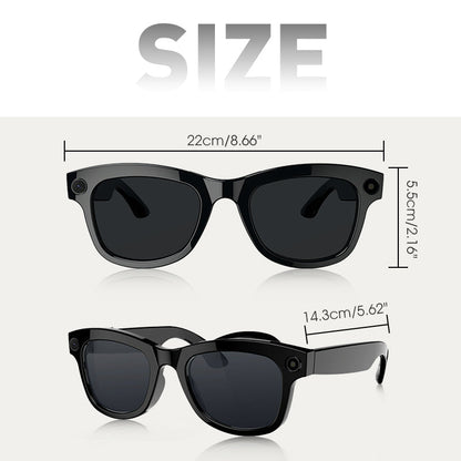 🥳 KI-Smart-Brille mit ChatGPT, 8-MP-Kamera und HD 1200P 4K-Videoaufzeichnung, Echtzeitübersetzung in über 160 Sprachen, Bluetooth 5.4, HiFi-Audio- und Musiksteuerung, intelligente Sonnenbrille mit Videoaufzeichnung für unterwegs