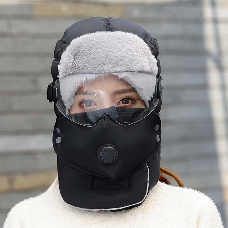 Thermomütze mit abnehmbarer Atemmaske