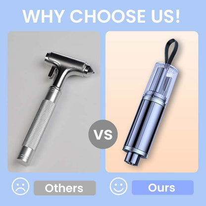 ⚠️ KAUFE 2, ERHALTE 1 GRATIS! 🚗 Notfall-Autowerkzeug – Fensterbrecher, Sicherheitsgurt-Schneider & Kompakter Lebensretter 🔨🛡️